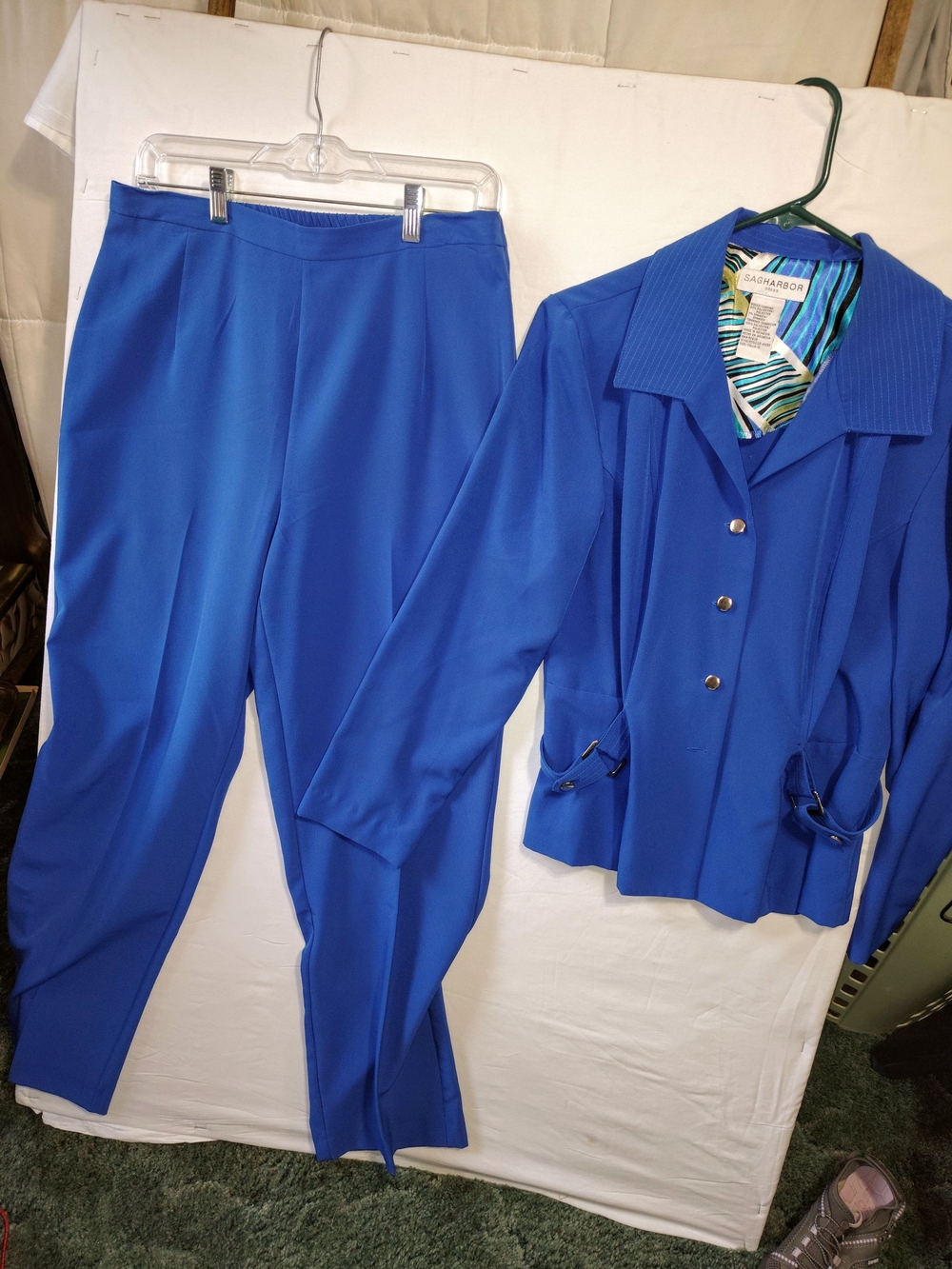 Classic Women’s Royal Blue Two-Piece Pant Set by Sag Harbor Women's Sz 12